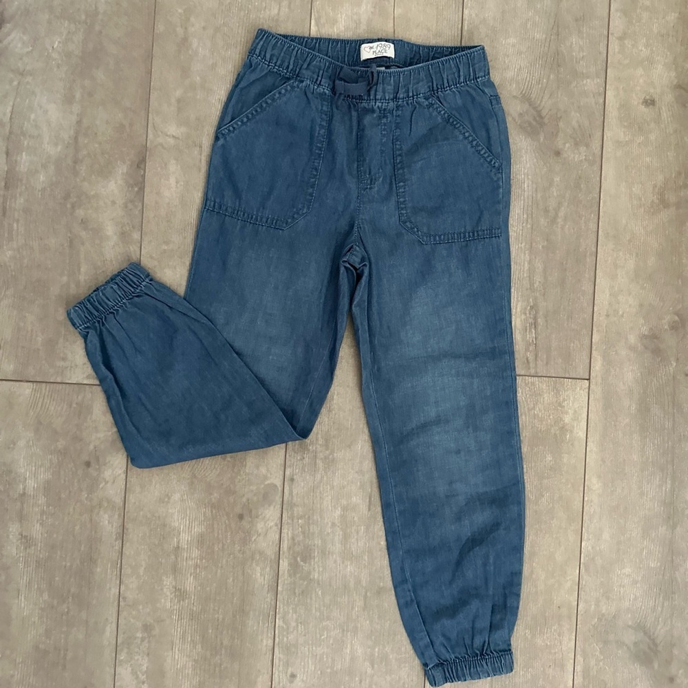 New 1989 Place Girls Chambray Contemporary Joggers size 5